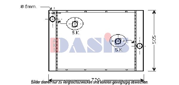 AKS DASIS Jäähdytin,moottorin jäähdytys 050053N